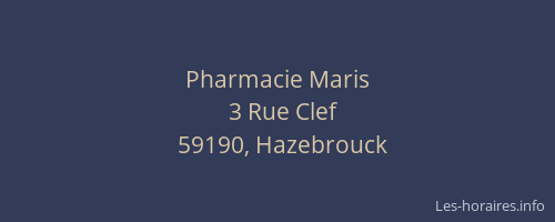 Pharmacie Maris