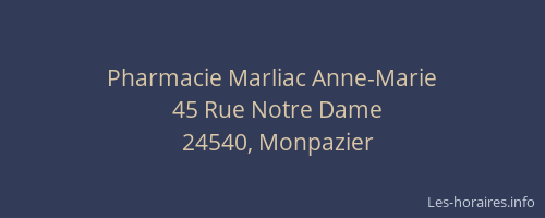 Pharmacie Marliac Anne-Marie