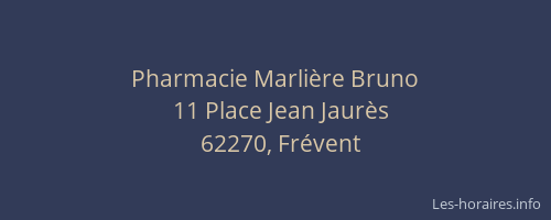Pharmacie Marlière Bruno