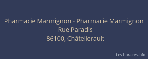 Pharmacie Marmignon - Pharmacie Marmignon
