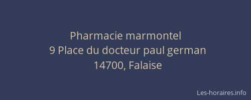 Pharmacie marmontel