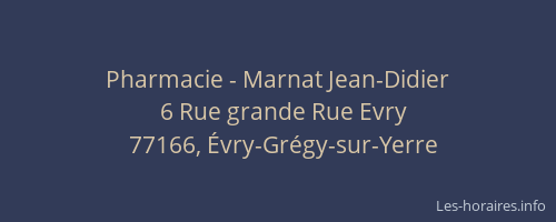 Pharmacie - Marnat Jean-Didier