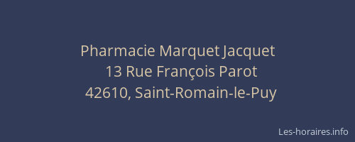 Pharmacie Marquet Jacquet