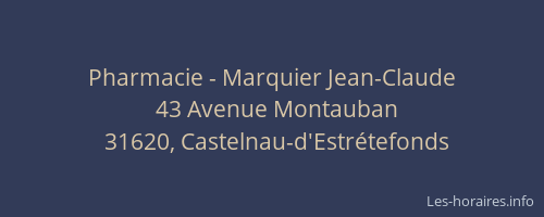 Pharmacie - Marquier Jean-Claude