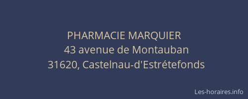PHARMACIE MARQUIER