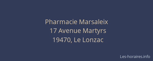 Pharmacie Marsaleix