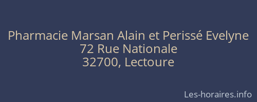Pharmacie Marsan Alain et Perissé Evelyne