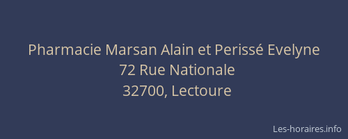 Pharmacie Marsan Alain et Periss&eacute; Evelyne