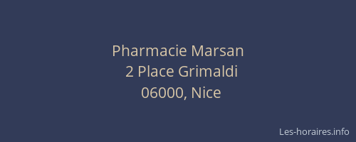 Pharmacie Marsan