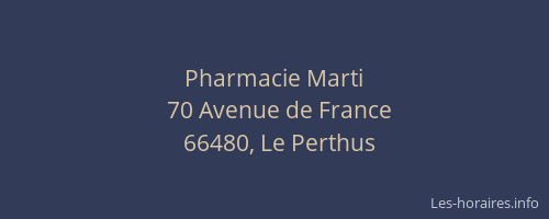 Pharmacie Marti