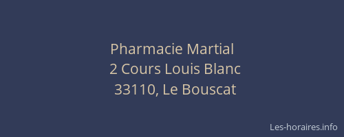 Pharmacie Martial