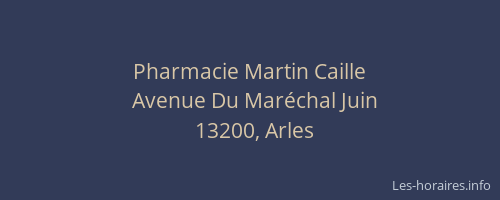 Pharmacie Martin Caille