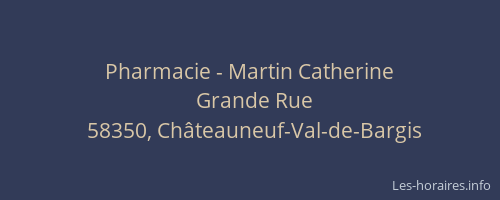 Pharmacie - Martin Catherine