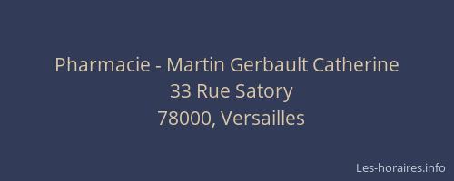 Pharmacie - Martin Gerbault Catherine