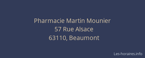 Pharmacie Martin Mounier
