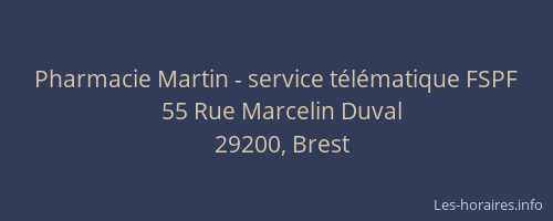Pharmacie Martin - service télématique FSPF