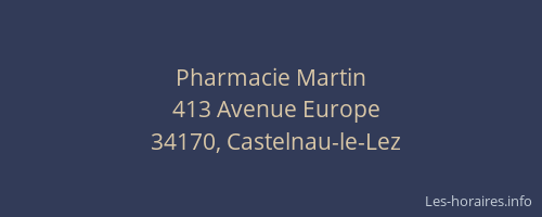 Pharmacie Martin