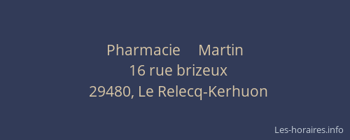 Pharmacie     Martin