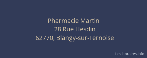 Pharmacie Martin