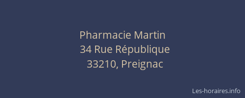 Pharmacie Martin