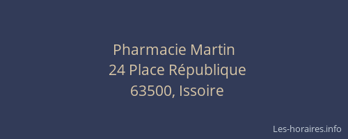 Pharmacie Martin