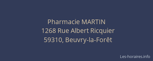 Pharmacie MARTIN