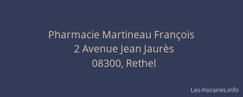 Pharmacie Martineau François