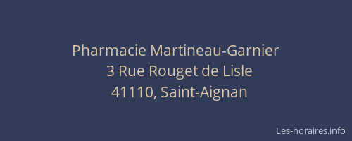 Pharmacie Martineau-Garnier