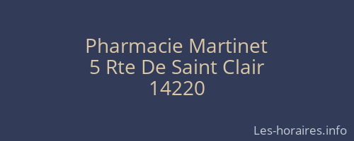 Pharmacie Martinet