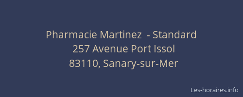 Pharmacie Martinez  - Standard