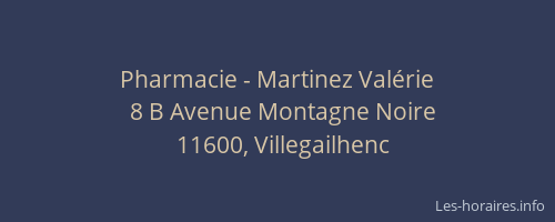 Pharmacie - Martinez Valérie