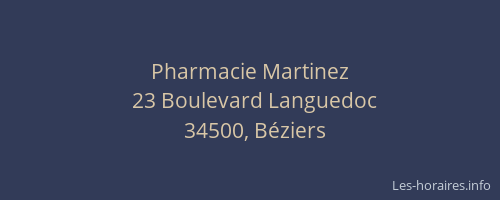 Pharmacie Martinez