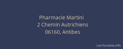 Pharmacie Martini