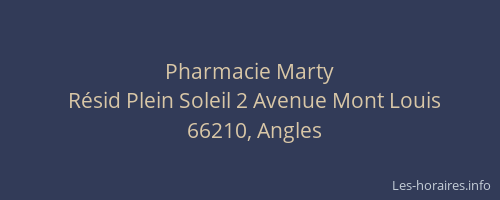 Pharmacie Marty