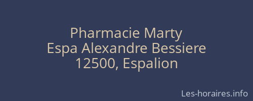 Pharmacie Marty