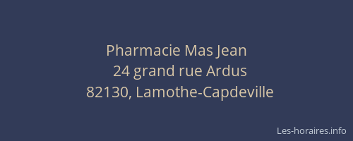 Pharmacie Mas Jean