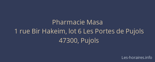 Pharmacie Masa
