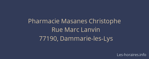 Pharmacie Masanes Christophe