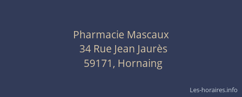 Pharmacie Mascaux