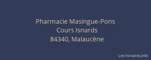 Pharmacie Masingue-Pons