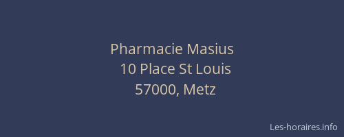 Pharmacie Masius
