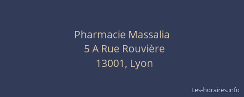 Pharmacie Massalia