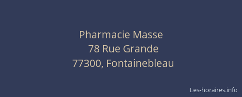 Pharmacie Masse