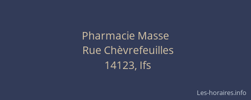 Pharmacie Masse