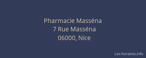 Pharmacie Masséna