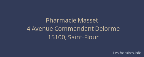 Pharmacie Masset