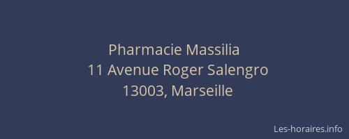 Pharmacie Massilia