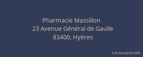 Pharmacie Massillon