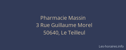 Pharmacie Massin