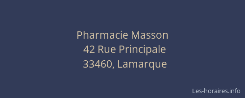 Pharmacie Masson